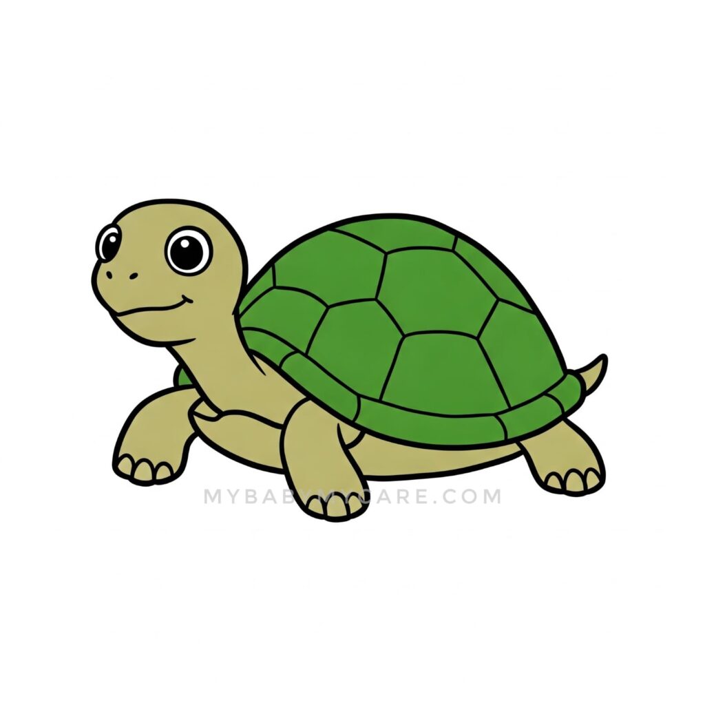 Turtle drawing for kids